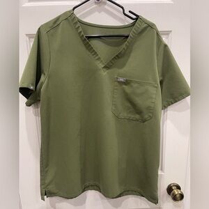 Figs Catarina Technical Collection Dark Olive Scrub Top Limited Edition XL